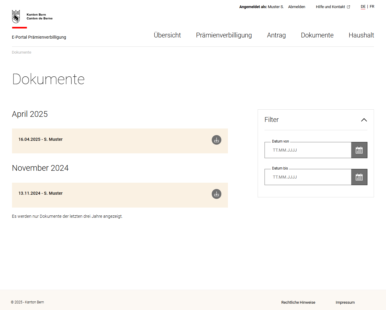 Dokumente herunterladen